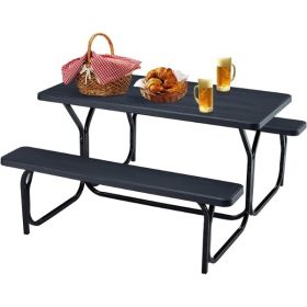 ECOTOUGE 5 FT Portable Picnic Table Benches Set for Outdoor, Heavy Duty Camping Picnic Tables, Weather Resistant, Suitable Patio