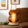 Sullivans 16.5" & 19.5" Amber Glass Lantern Set of 2