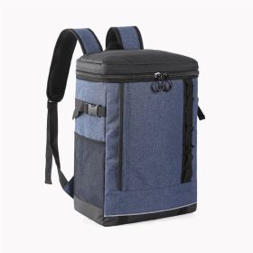 Double Shoulder Thermal Insulation Backpack for Outdoor Picnic (Color: Blue)