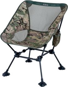 IClimb Ultralight Compact Camping Folding Beach Chair with Anti-Sinking Large Feet and Back Support Webbing (1 Pack) (Color: Woodland (Square))