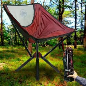 CLIQ Portable Chair - Lightweight Folding Chair for Camping - Supports 300 Lbs - Perfect for Outdoor Adventures (Color: Red)