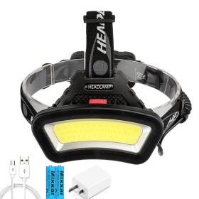 Z20 Lighting Distance Wide Angle COB LED Headlight Use 2x18650 Battery Led Headlamps USB Rechargeable Lantern For Outdoor Hiking (Emitting Color: Option C)