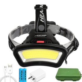 Z20 Lighting Distance Wide Angle COB LED Headlight Use 2x18650 Battery Led Headlamps USB Rechargeable Lantern For Outdoor Hiking (Emitting Color: Option D)