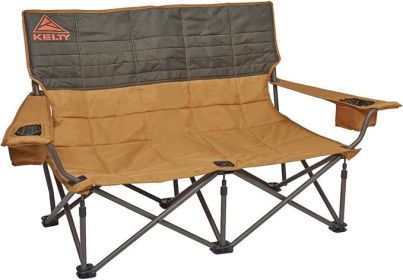 Kelty Low-Love Seat Camping Chair - Portable, Folding Chair for Festivals, Camping and Beach Days (Color: Beluga)