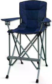 RMS Extra Tall Folding Chair - Bar Height Director Chair for Camping, Home Patio and Sports - Portable and Collapsible (Color: Blue)